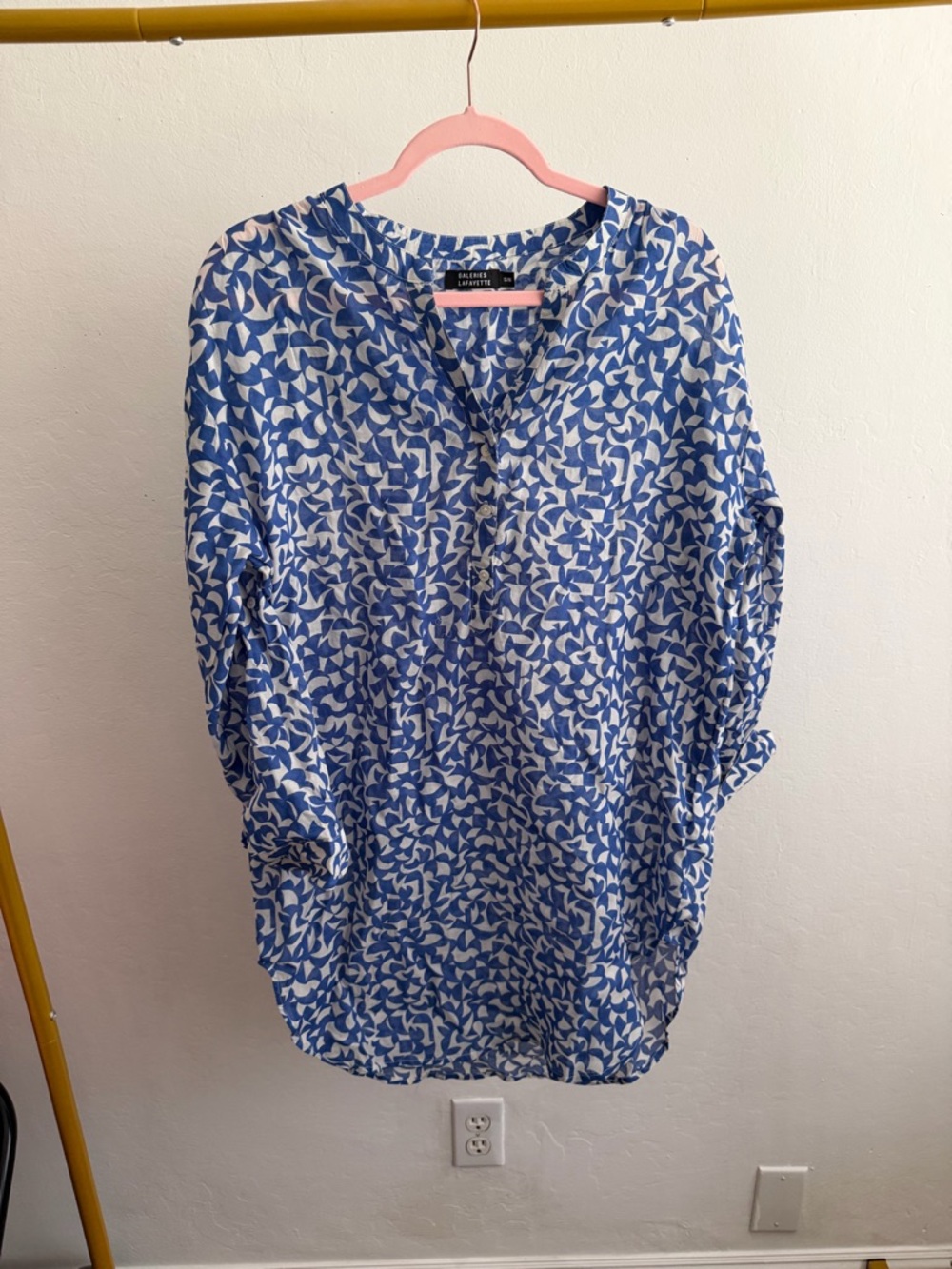 Swim Cover-Up Tunic 100% cotton from Galleries Lafayette in Paris NWT